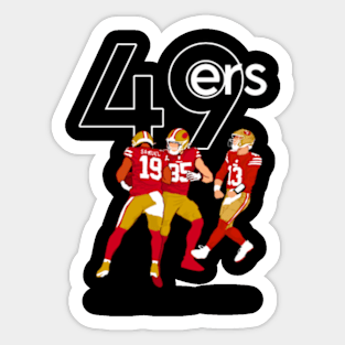 George kittle x Deebo Samuel x Brock Purdy - 49ers Sticker